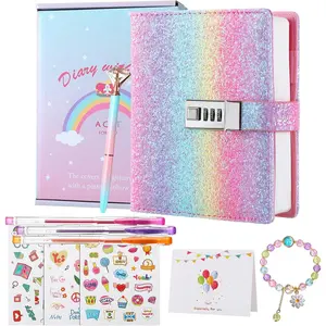 Diary with Lock for Girls, Password Locked Journals for Teen Girls, Secret Diary Gifts for 8-12 Year Old Girls Kids Journals Set