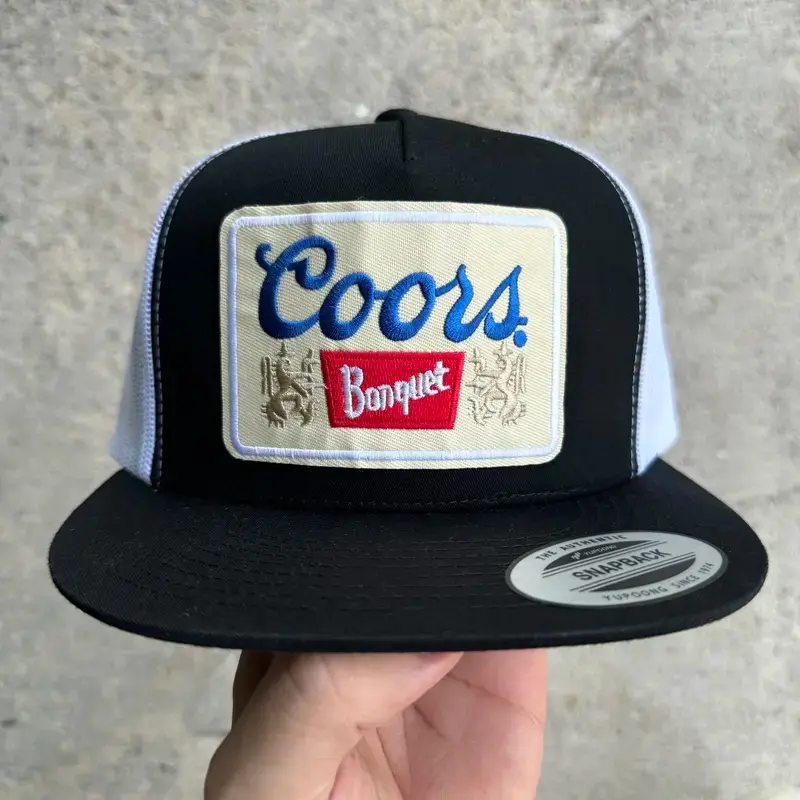Coors Banquet Embroidered Retro Hat Trucker Hat Many Colors Snapback Hat, Unisex Casual Street Style, Gift Idea For Her Him, Unisex Everyday Wear