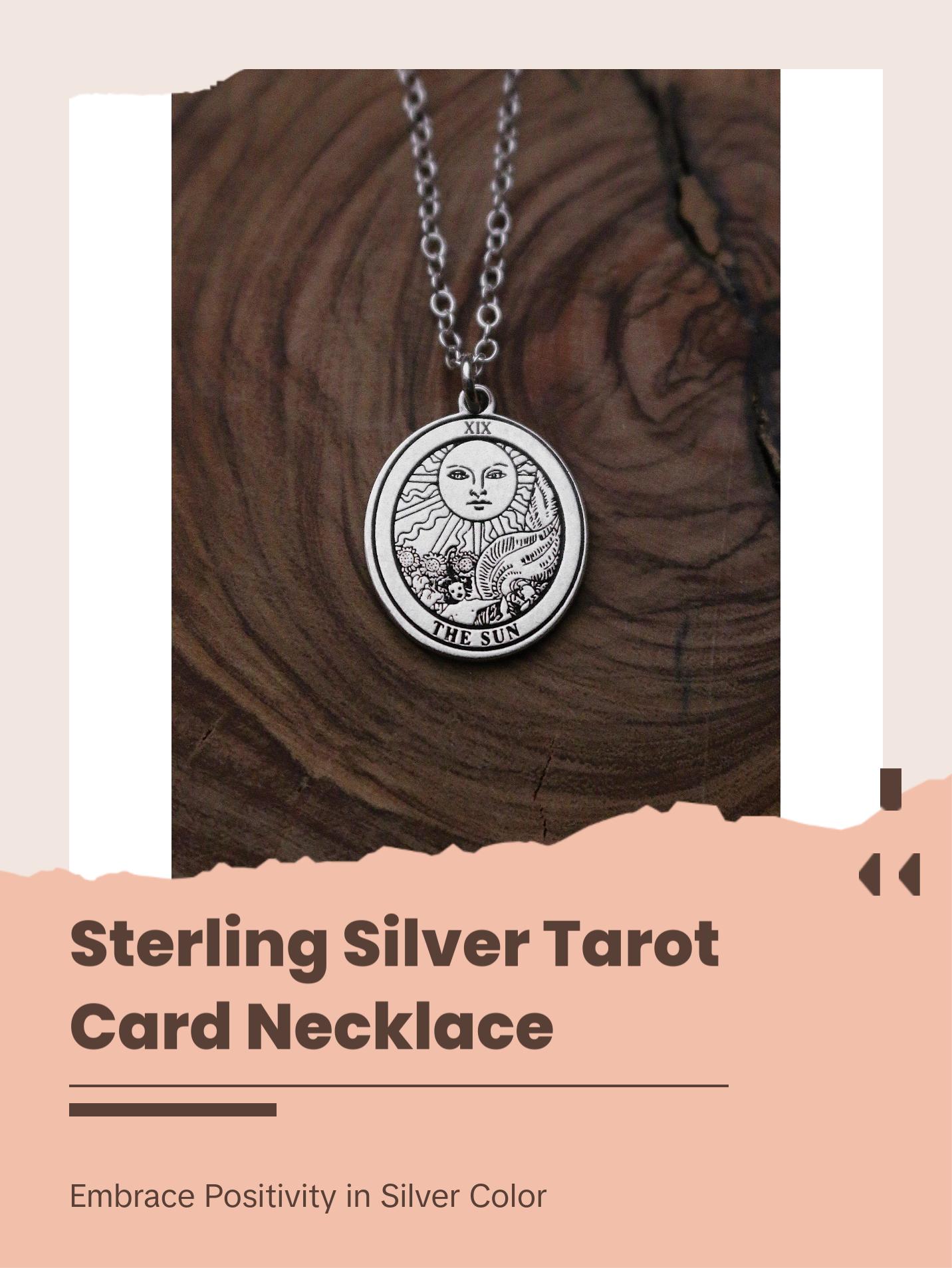 Round The Sun Tarot Card Necklace