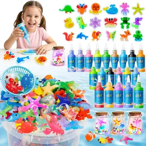 JOYSPOT Magic Water Elf Toy set With Yellow Duck Pool, Magic Gels, Molds Suitable for Imaginative Play, Birthday gifts, Party Favors, Non-toxic safe and Family-Friendly DIY STEM Projects to Creat Water Pets for Kids summerwins