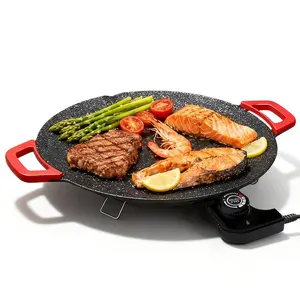 Kitchen Appliances Electric Griddle with Adjustable Temperature Control Large Cooking Surface & Rapid Heating Ideal for Family Breakfast BBQ Parties & Healthy Cooking