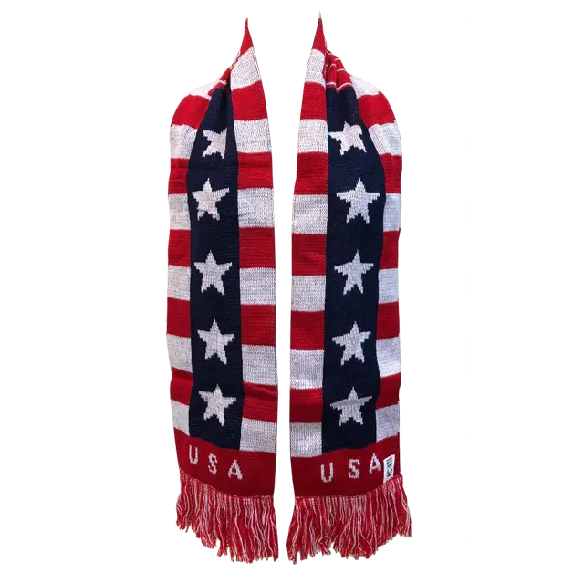 United States of America Flag Neck Soccer Scarf, Patriotic Fashion Sash, Unique Sash