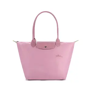 Longchamp Le Pliage Green 31 Tote Bag with Recycled Canvas and Leather Trim for Women in Petal Pink