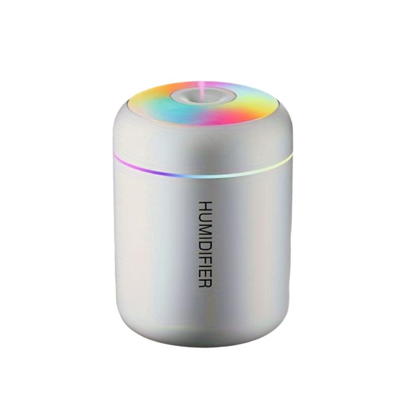 Mini portable humidifier: designed for ultra quiet operation, equipped with colorful circulating lights and 2-level fog adjustment, suitable for bedrooms, desktops, and can also be used in offices, homes, cars, Christmas gifts