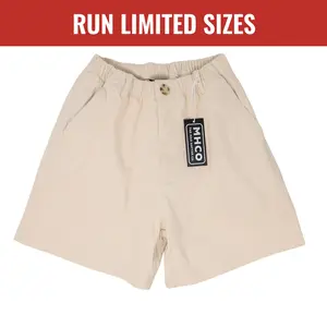 MHCO Men's Chino Shorts - Classic 5-inch Inseam, Soft Breathable Fabric, Elastic Waistband & Belt Loops for Versatile Comfort