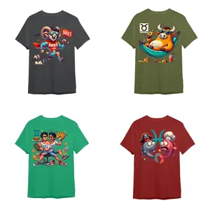 If Zodiac Signs Were Funny T-Shirt – Cute Horoscope Characters for Black, Military Green, Irish Green, Maroon