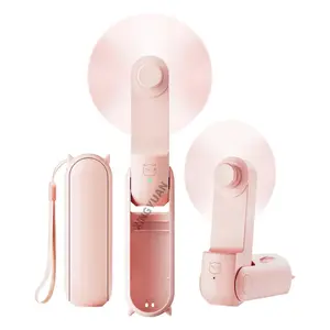 3 IN 1 Handheld Mini Fan, Cute Devil Design Portable Foldable Pocket Fan with 270° Adjustable, Type-C Rechargeable Personal Fan, 2 Speed & Auto Shut-Off Safety Design, for Travel Summer Concerts Lash Outdoor Activities, Ideal Gifts for Women Girls Her