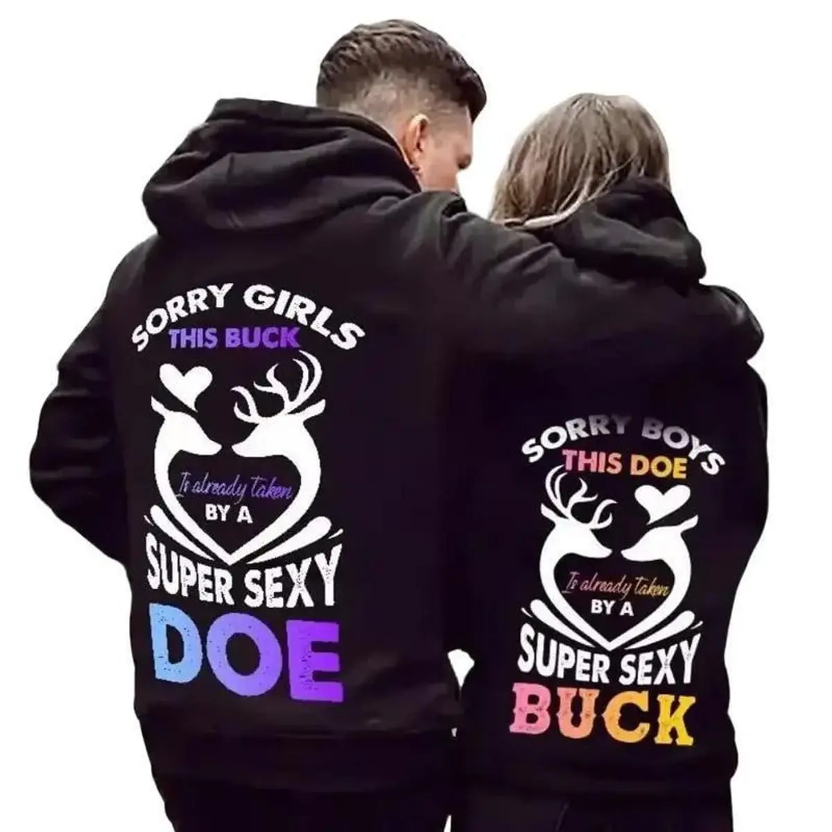 Matching Nature Inspired Couple Hoodies, His And Hers Unisex Casual Hoodies, Sweet Love, Cozy Street Style, Unisex Long Sleeve Pullover Shirt