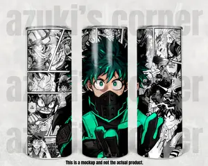 Midoriya Deku MHA Anime Manga Panel Tumbler 20/25 oz (#16)