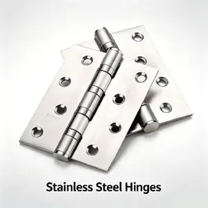 2-Pack Stainless Steel Folding Door Hinges, Durable Quiet Bearings, Easy Installation, Suitable for Bedroom Doors, Home Repair Essentials