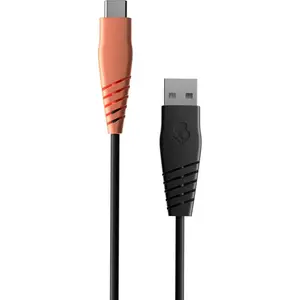 Line usb charger cable 15w usb a to usb c with fast charging for samsungandroid phones speakers headphones and bluetooth devices 4ft blackorange