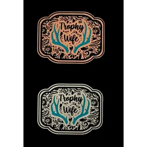 Trophy Wife Acrylic Laser Engraved Hat Patch