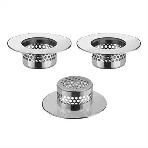 Bathtub Drain Cover, Bathroom Sink Strainer, Drain Hair Catcher for Bathtub Laundry Utility Sink, B(3-Pack)