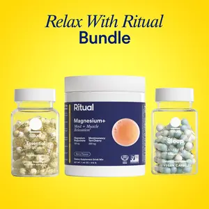 Relax With Ritual Bundle | Magnesium+, Sleep BioSeries Melatonin, Stress Relief Supplements