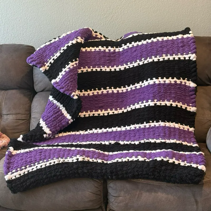 Chunky knit blanket