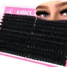 HK Hiklasy 300D D+ Curve Wispy Lash Cluster False Eyelashes, 10-18mm Dense Volumized, 280pcs Reusable Matte Black Cosmetic, Makeup Eyelash Extensions for Adults’ Salon Use, No Plastic Feeling Dramatic Lashes