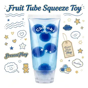 Glitter Green Clover Squeeze Toy Stress Relief Toothpaste Shaped Squishy Toy for Kids and Adults
