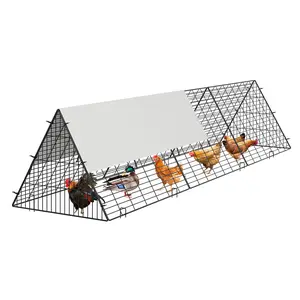 Heavy Duty Chicken Tunnel for Backyard, Outdoor Bird Ladder & Run with Waterproof Cover, Metal Poultry Tunnel for Ducks & Rabbits, Weather-Resistant Pet Exercise Pen with Ground Stakes, Secure Animal Foraging Run for Garden & Farm
