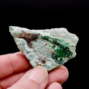 2.25in 22g Chrysocolla Malachite Pink Cobaltoan Calcite Crystal Cluster, Congo CC11