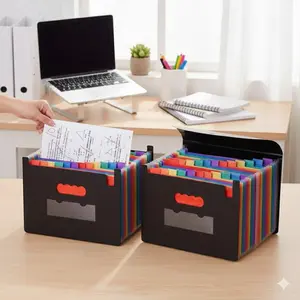 Durable Accordion File Organizer 13/25 Pockets, Waterproof Multi-Pocket Expanding Folder for Office School Travel, Secure Document Storage with Flap Closure, Portable Expandable File Holder for Papers Contracts Receipts Classification, Paper Organizers