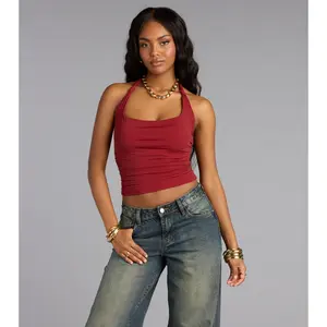 Twist and Turn Halter Crop Top