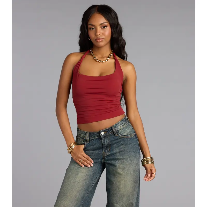Shirt halter top - TikTok Shop