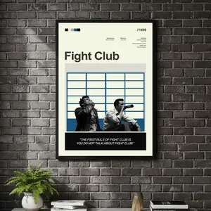 [ MOVIE UNFRAMED - SALE UP TO 45% ] Fight Club Iconic Series Movie Poster Cult Film Wall Art Dark Aesthetic Decor