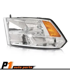 Fit For 2009-2018 Dodge Ram 1500 2500 3500 Quad Amber Chrome Headlight Left Side