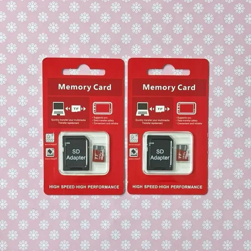 2 Sets Micro TF SD Cards for Car Audio, 1TB Durable SD Memory Card for Dash Cams, MicroSDXC Card for Surveillance Cameras, Micro SD Card for Mobile Phones, SD Card with Adapter for PC & Reliable Data Storage