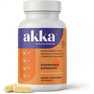 AKKA Premium Superbiotic Capsules with Akkermansia Blend – 60 Count