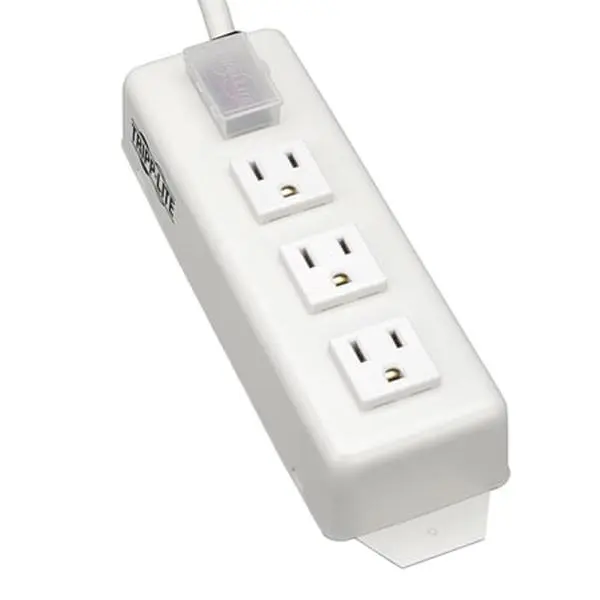 TRIPP LITE Protect It Power Strip for Appliances, 3 NEMA 5-15R Outlets, 15amps, Illuminated Switch, Model TLM306NC