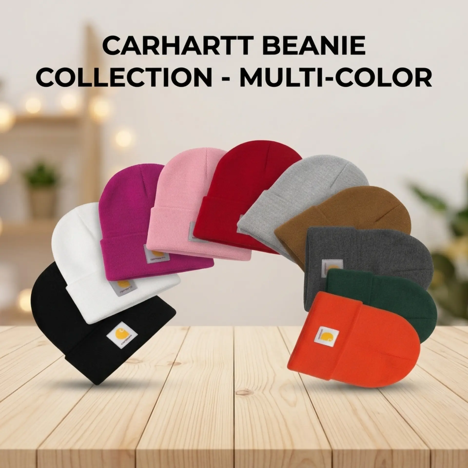 Carhartt Winter Knit Beanie for Men Women, Classic Folded Cuff Watch Cap, Soft Warm Stretch Acrylic Hat, Multi Color Casual Streetwear Beanie, Perfect for Work, Travel, Outdoor Sports, Ski, Snow, Holiday Gift