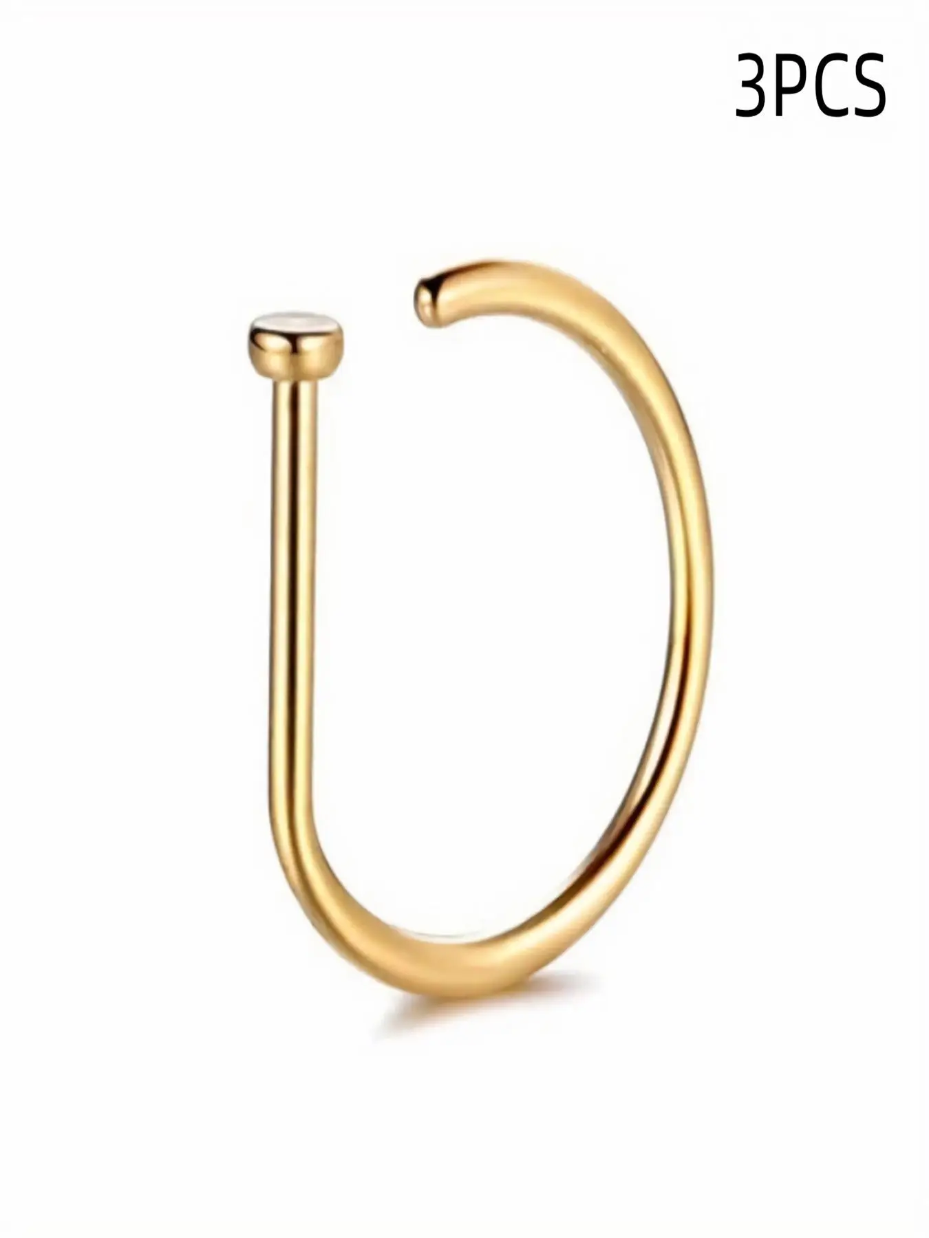 Punk Style Nose Hoop Ring, Non Piercing Nose Clip, Stainless Steel Nose Ring, Summer Outfits 2025 Exquisite Body Jewelry for Birthday Gift for Men & W