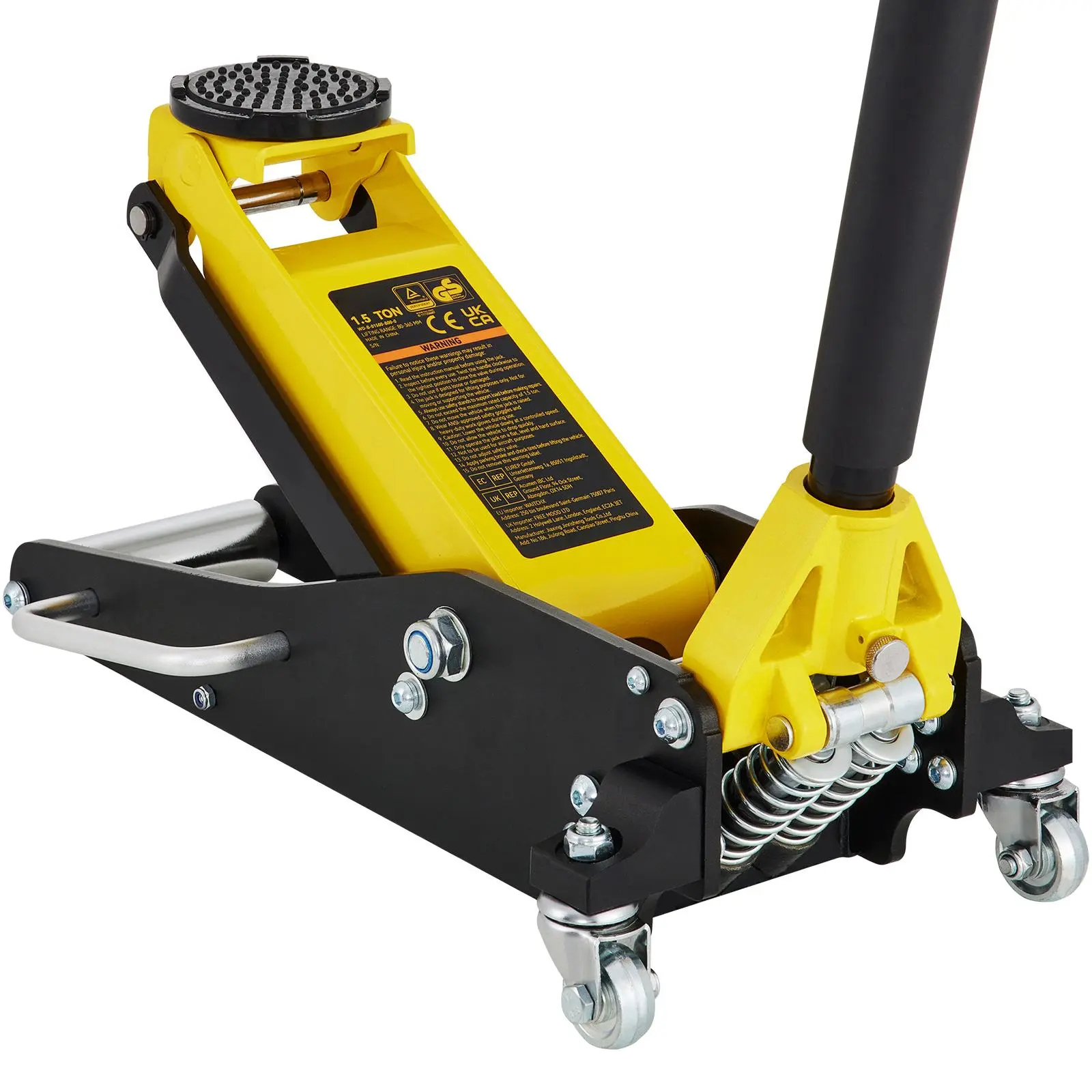 【summerfinds】VEVOR Floor Jack, 1.5 Ton Low Profile Floor Jack, Aluminum and Steel Racing Floor Jack with Dual Pistons Quick Lift Pump, Floor Jack Lifting Range 3-3/20"-14-10/27"