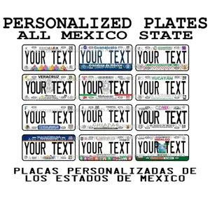 PLACAS Personalized Mexican Custom Year Cover Plate - Unique Design, Size: 6'' x 12'', Made in Mexico license