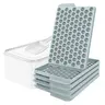 Summervibes WIBIMEN 4 Pack Mini Ice Cube Trays – Easy Release Small Ice Trays for Drinks, Coffee & Juice (104x4 PCS) with Ice Bin & Scoop Food Containers