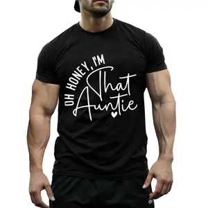 Funny Favorite Aunt Graphic Tee – Viral Wine Aunt Energy for Party & Family Gathering, Humorous Oh Honey Im That Auntie Sarcastic Gift for Women
