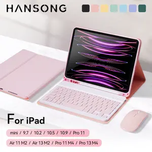 For iPad Keyboard Case For iPad 2025 iPad Air 11in 13in M2 M3 Pro 11in 13in M4 Pro 11 12.9 10.2 9/8/7th 10/11th 9.7 Air 3 2 Case