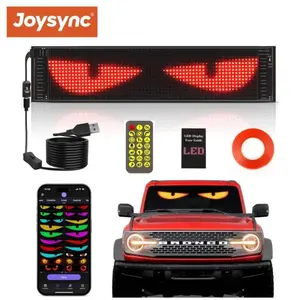 LED Display for Car, Programmable Flexible LED Light, Customizable DIY Pattern or Text Color RGB Pixel Screen with USB/Bluetooth APP Remote Control Dashboard for Cars/Trucks/SUV/Room Decorate