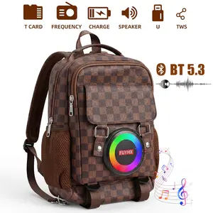 2-Way Carry Multifunctional Speaker Backpack, 3-in-1 Bluetooth Bag, HiFi Wireless Audio, 5500mAh Power Bank, Waterproof LED, Ideal for Watching Games, Outdoor Sports & Party
