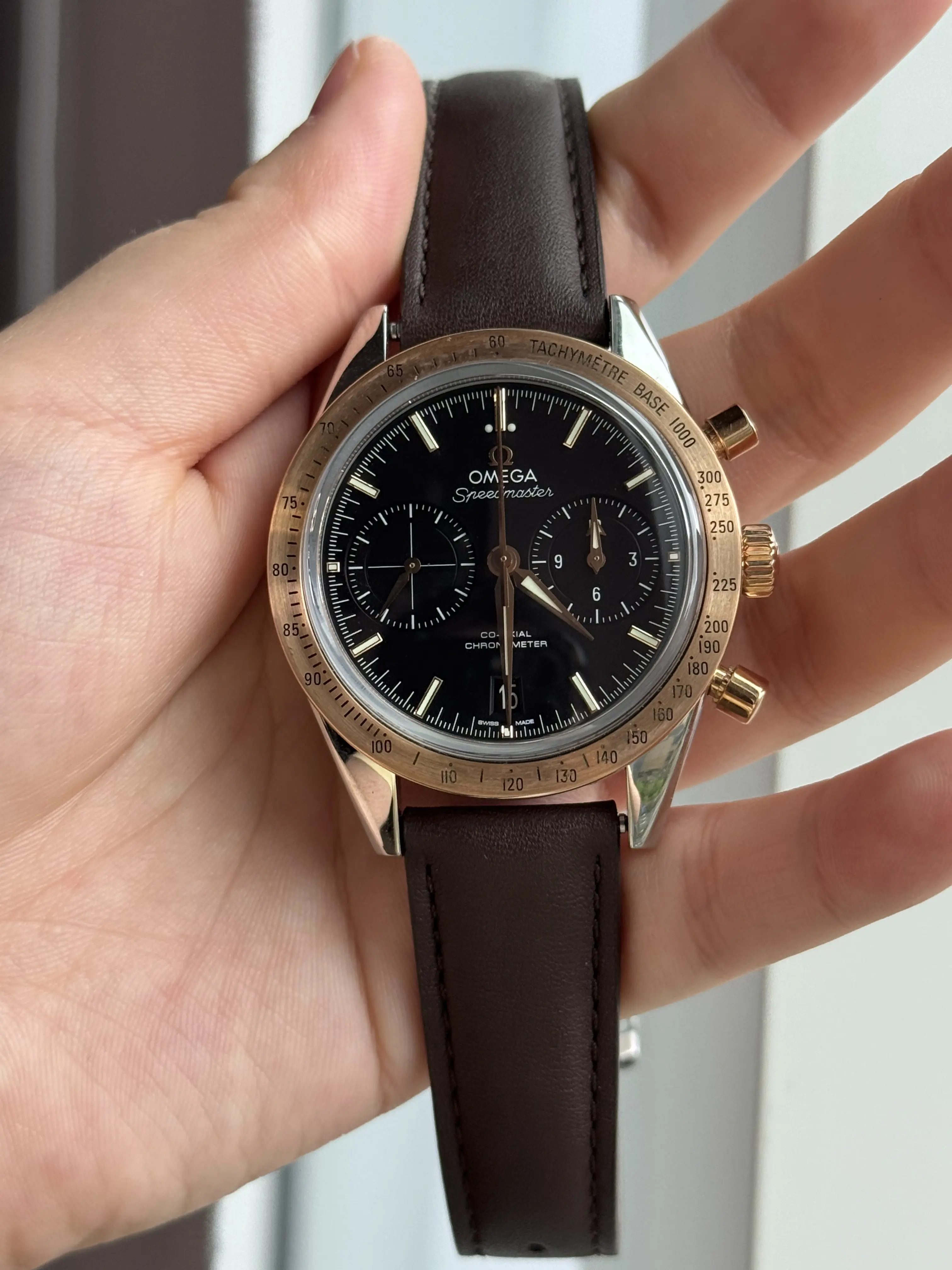 Omega Speedmaster Collection, Automatic, Stainless Steel–Rose Gold, 41.5, 85895467, 18CM