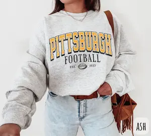Vintage Pittsburgh Football Sweatshirt, Steel City Crewneck, Game Day Pullover, Pittsburgh Football Shirt, Yinzer Pullover