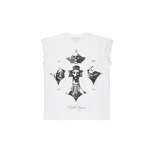 Lorzen White Cut off Tee