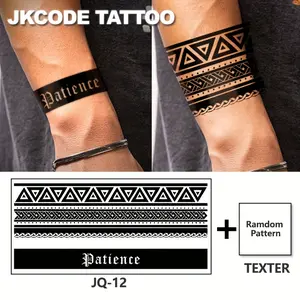 Viking Totem Arm Ring Tattoo Sticker, Sticker Tattoos, Deep Color Viking Symbol Pattern, Unisex Geometric Design, Temporary Tattoo Long Lasting 3-7 Days