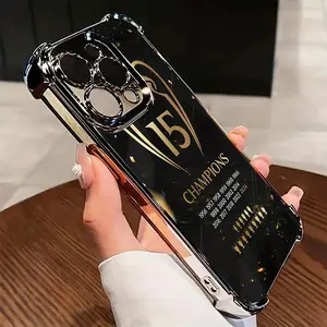Champions M-Madrid Phone Case Compatible with for iphone 17 16 15 14 13 12 11 Pro Max Air Plus, Shockproof Transparent Soft Back Cover. Smartphone Cellphone Protection Protective Casing Screen Protector