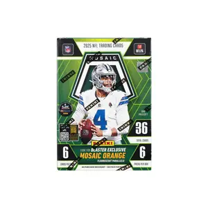 2025 Panini Mosaic Football 6-Pack Blaster Box (Orange Fluorescent) Retail