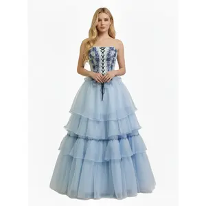 The Powder Blue A-Line Gown