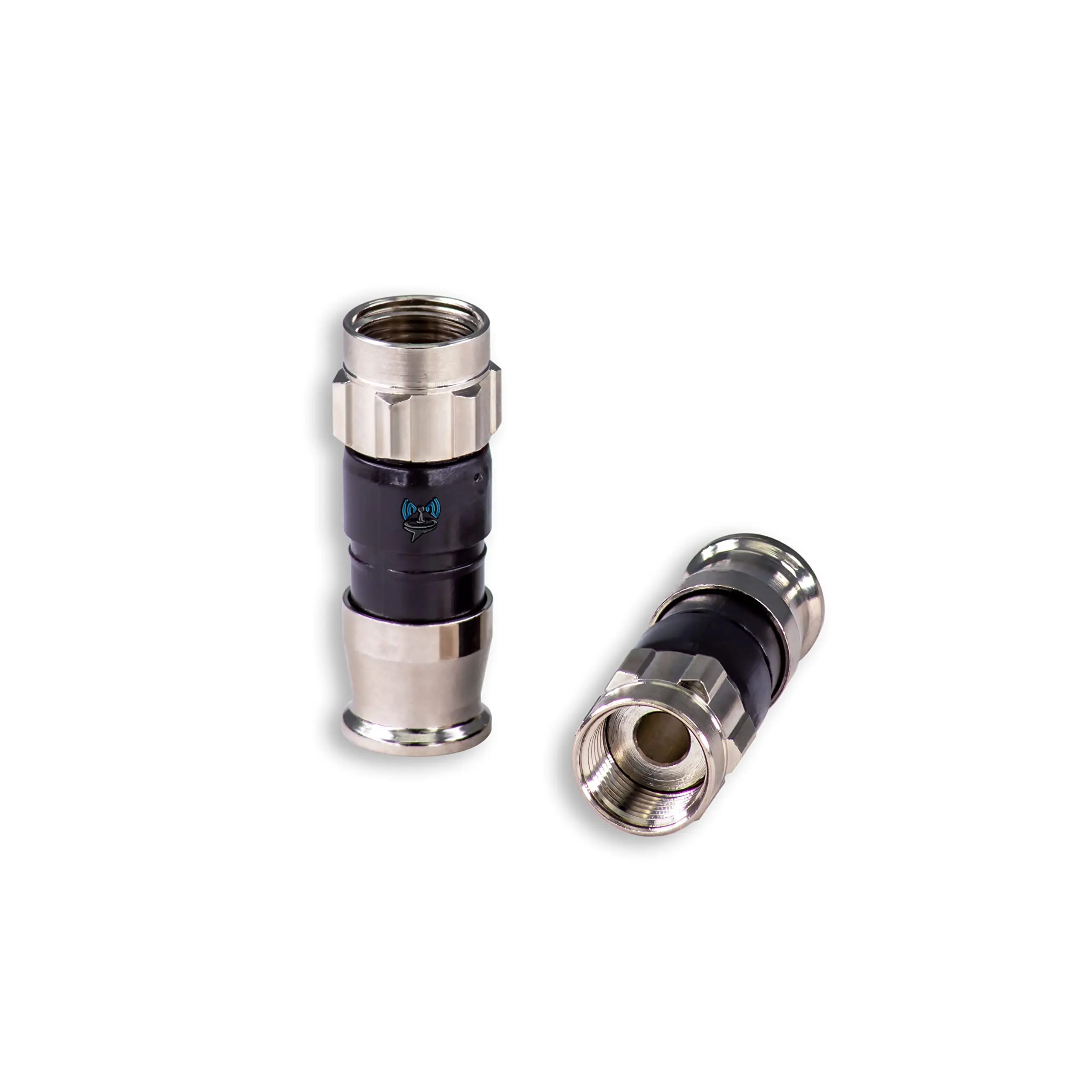 SatelliteSale Indoor/Outdoor Fittings Coaxial Connectors for RG-59 Coax Cables Pack of 4 Pcs