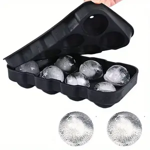 Silicone Round Ice Cube Mold with Funnel, Easy Release Round Ice Tray for Fridge, Silicone Ice Cube Molds, Perfect for Whiskey Cocktails and Bourbon