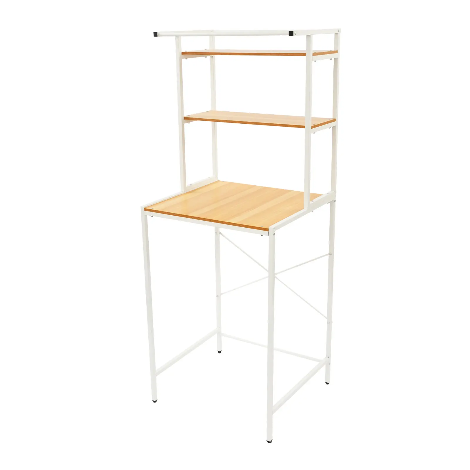 3-Layer Washer Dryer Storage Shelf - 10kg Per Tier Capacity, Adjustable Legs, 69x60x176cm, MDF+Iron+Rubber, Approx. 11.2kg (24.7lbs), Assembly Guide, Home Organizer for Laundry Room & Bathroom Utility Rack